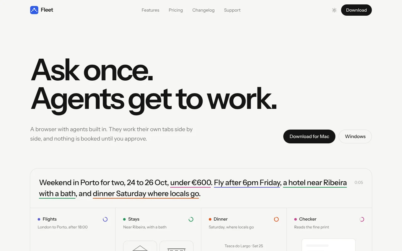 Fleet website template
