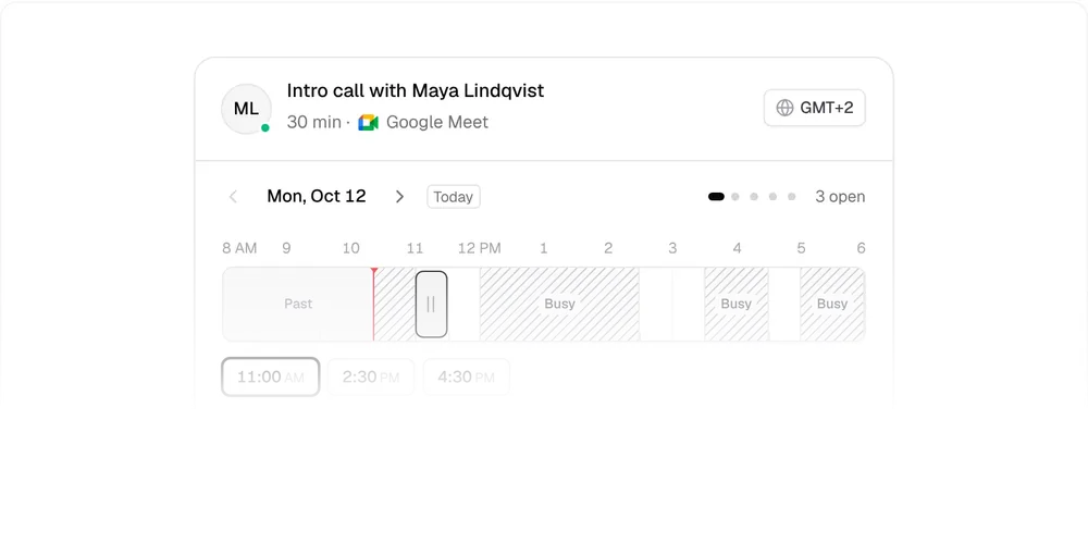 Booking Picker, a Kokonut UI Pro component