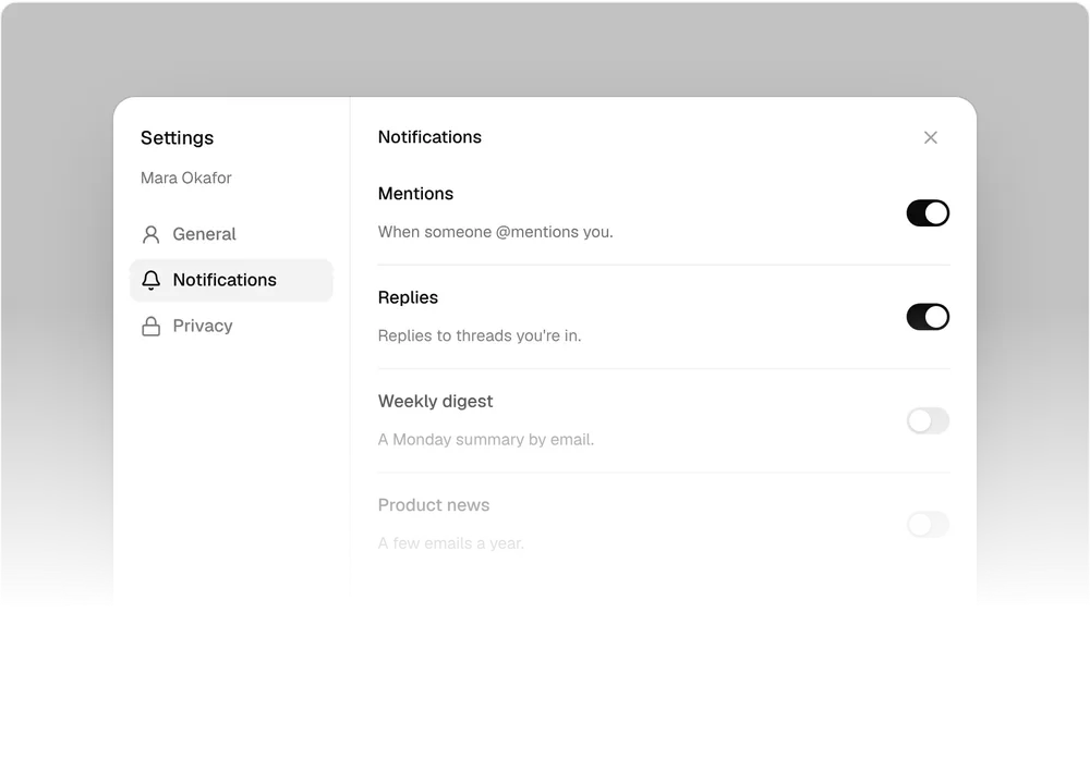 Settings Dialog, a Kokonut UI Pro component