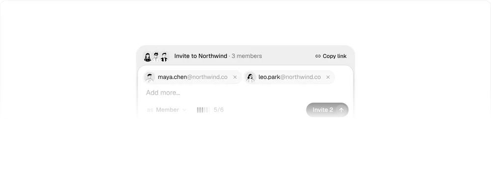 Team Invite Card, a Kokonut UI Pro component